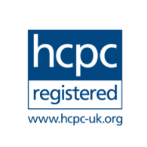 HCPC Register Logo showing that Sarah is a registered practicioner